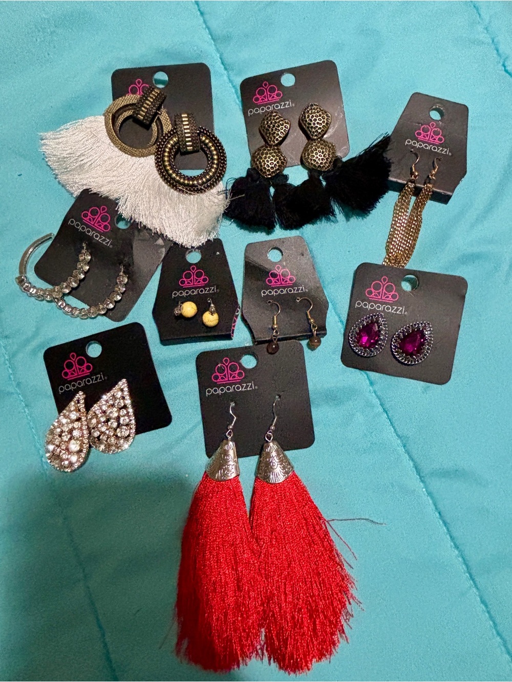 Paparazzi Red Tassel Statement Earrings bundle - Bold